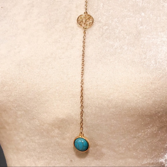 NWT Long Y Necklace Turquoise - Picture 2 of 5